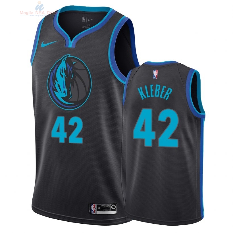 Acquista Maglia NBA Nike Dallas Mavericks #42 Maxi Kleber Nike Antracite Città 2018-19