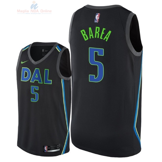 Acquista Maglia NBA Nike Dallas Mavericks #5 J.J. Barea Nike Nero Città 2018