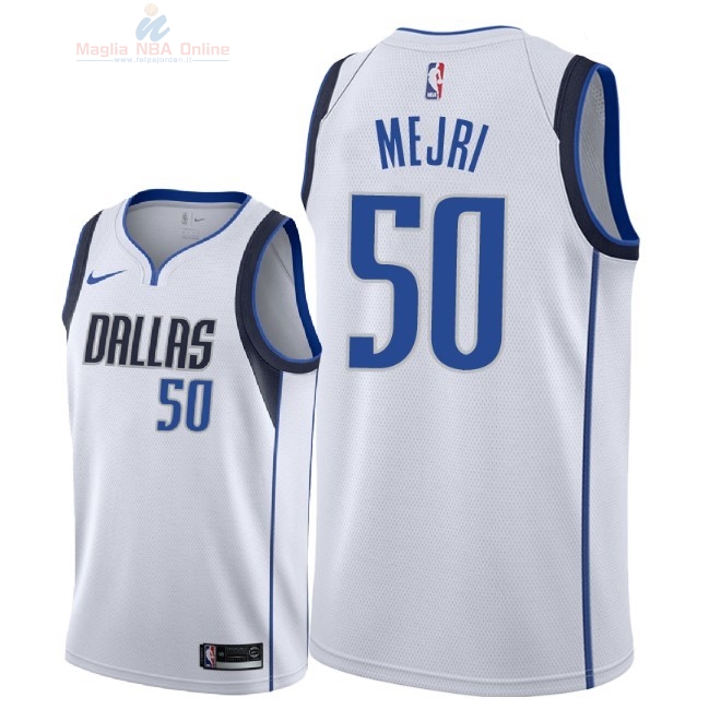 Acquista Maglia NBA Nike Dallas Mavericks #50 Salah Mejri Bianco Association 2018