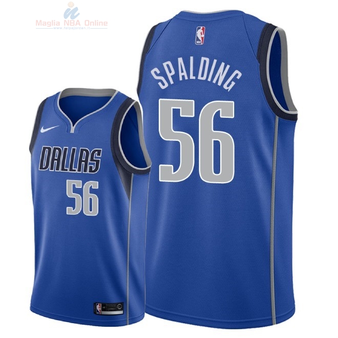 Acquista Maglia NBA Nike Dallas Mavericks #56 Ray Spalding Blu Icon 2018