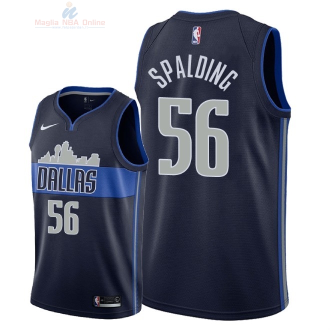 Acquista Maglia NBA Nike Dallas Mavericks #56 Ray Spalding Nero Statement 2018
