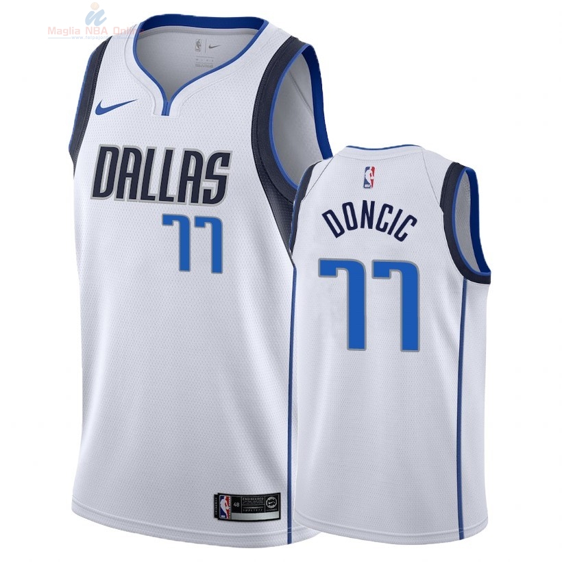 Acquista Maglia NBA Nike Dallas Mavericks #77 Luka Doncic Bianco Association 2018