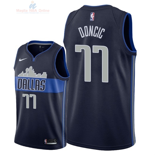 Acquista Maglia NBA Nike Dallas Mavericks #77 Luka Doncic Nero Statement 2018