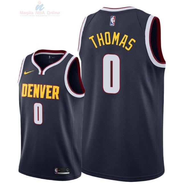 Acquista Maglia NBA Nike Denver Nuggets #0 Isaiah Thomas Marino Icon 2018-19