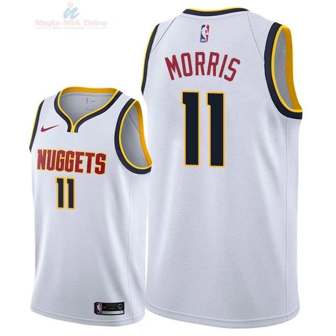 Acquista Maglia NBA Nike Denver Nuggets #11 Monte Morris Bianco Association 2018-19