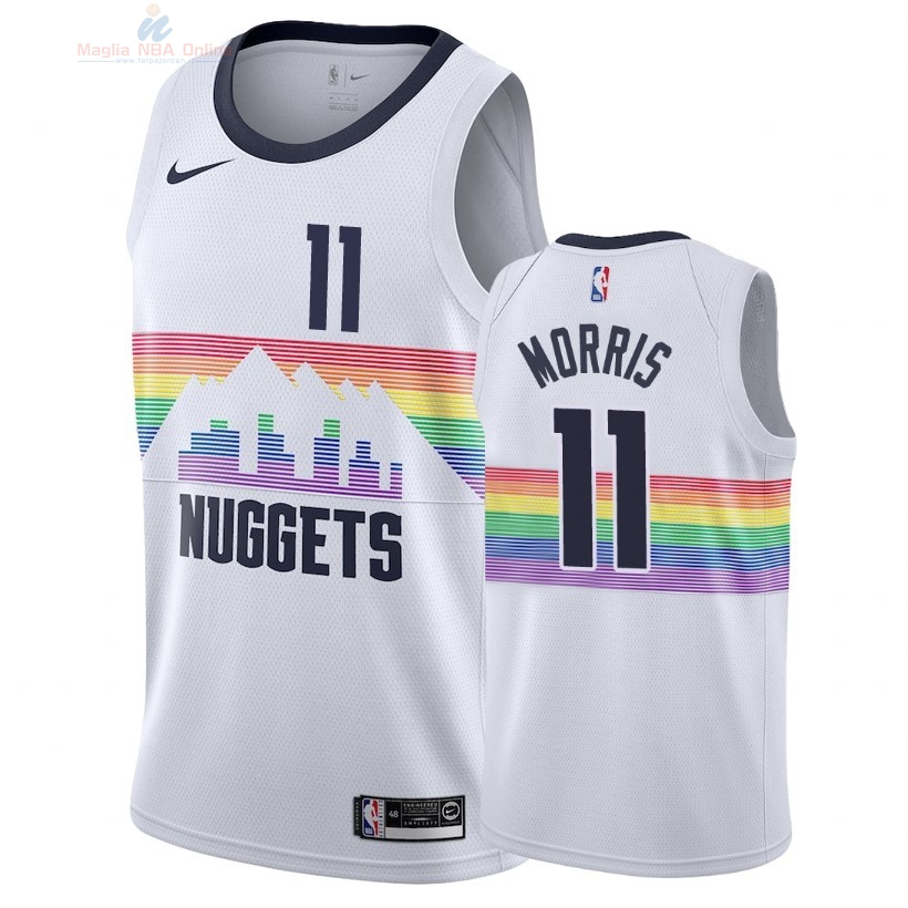 Acquista Maglia NBA Nike Denver Nuggets #11 Monte Morris Nike Bianco Città 2018-19