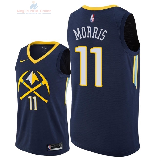 Acquista Maglia NBA Nike Denver Nuggets #11 Monte Morris Nike Marino Città 2018