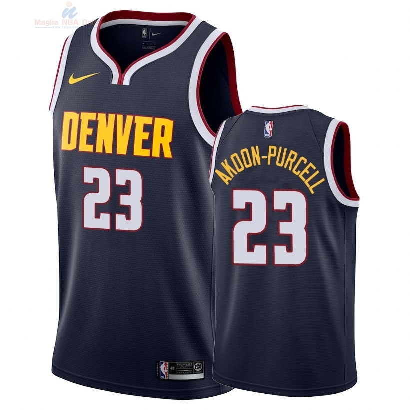 Acquista Maglia NBA Nike Denver Nuggets #23 DeVaughn Akoon Purcell Marino Icon 2018-19