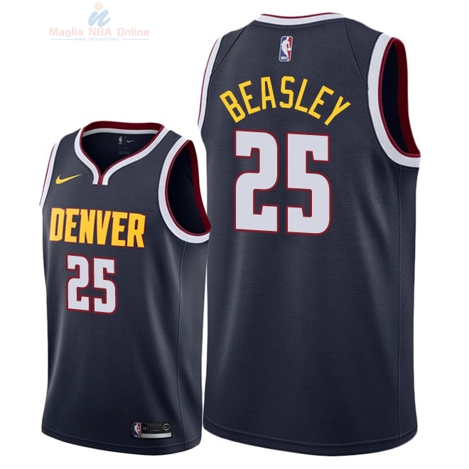 Acquista Maglia NBA Nike Denver Nuggets #25 Malik Beasley Marino Icon 2018-19