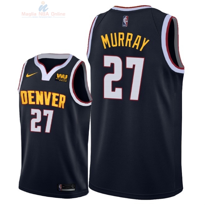 Acquista Maglia NBA Nike Denver Nuggets #27 Jamal Murray Marino Icon 2018-19