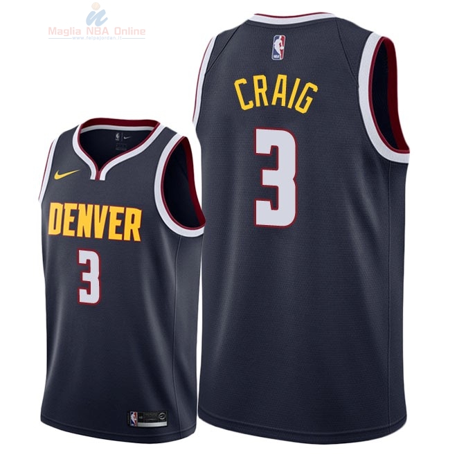Acquista Maglia NBA Nike Denver Nuggets #3 Torrey Craig Marino Icon 2018-19