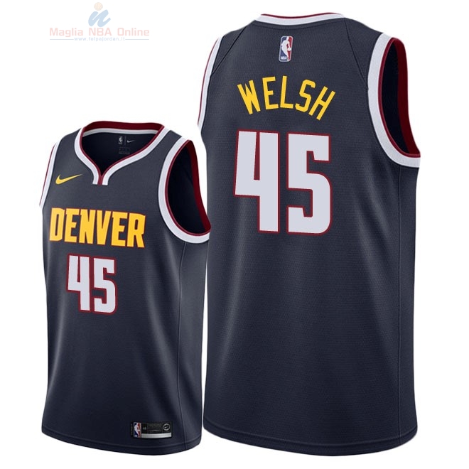 Acquista Maglia NBA Nike Denver Nuggets #45 Thomas Welsh Marino Icon 2018-19
