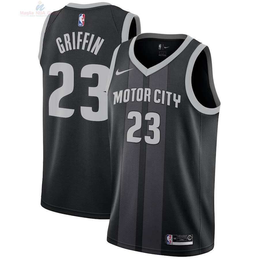 Acquista Maglia NBA Nike Detroit Pistons #23 Blake Griffin Nike Nero Città 2018-19