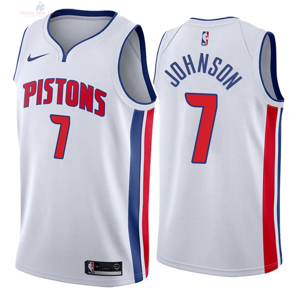 Acquista Maglia NBA Nike Detroit Pistons #7 Stanley Johnson Bianco Association 2018