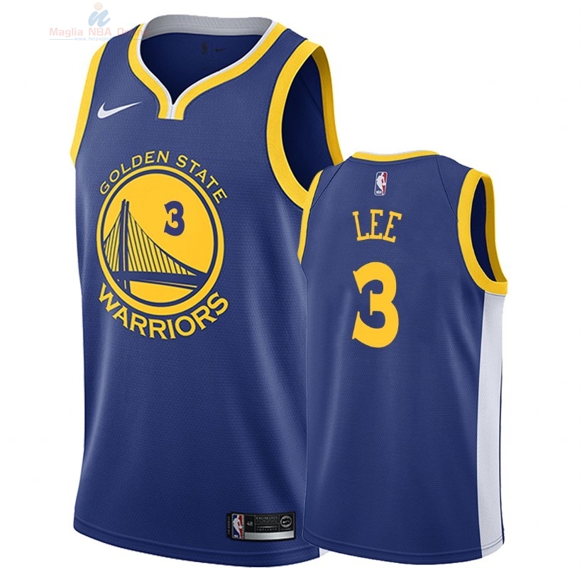 Acquista Maglia NBA Nike Golden State Warriors #3 Damion Lee Blu Icon 2018