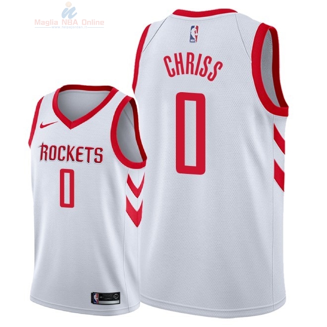 Acquista Maglia NBA Nike Houston Rockets #0 Marquese Chriss Bianco Association 2018