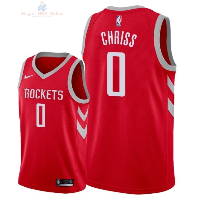 Acquista Maglia NBA Nike Houston Rockets #0 Marquese Chriss Rosso Icon 2018