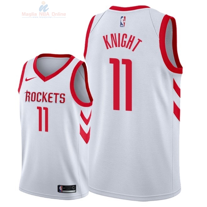 Acquista Maglia NBA Nike Houston Rockets #11 Brandon Knight Bianco Association 2018