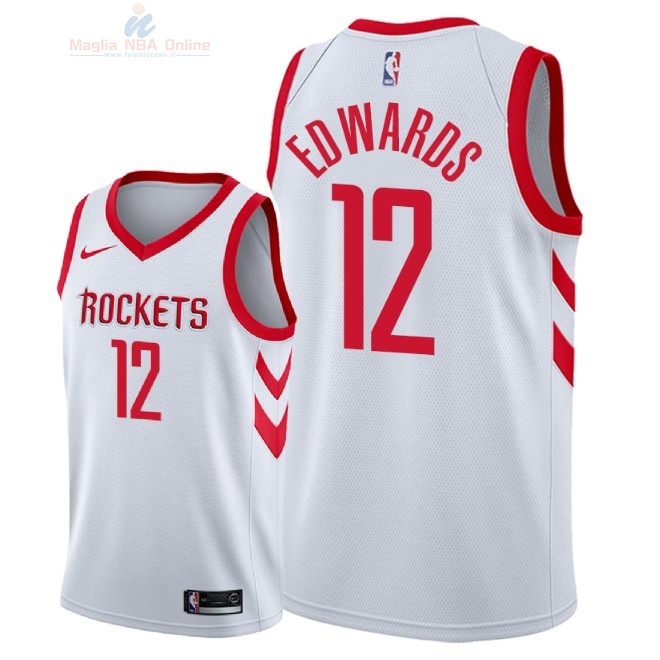 Acquista Maglia NBA Nike Houston Rockets #12 Vincent Edwards Bianco Association 2018