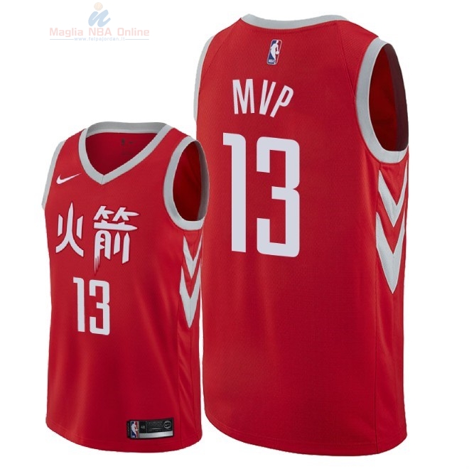 Acquista Maglia NBA Nike Houston Rockets #13 James Harden Nike Rosso CittàMVP 2018