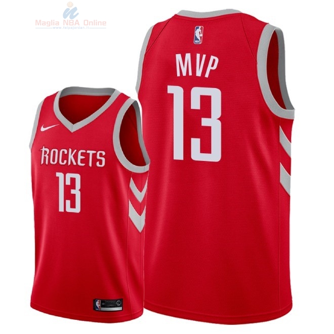 Acquista Maglia NBA Nike Houston Rockets #13 James Harden Rosso Icon MVP 2018