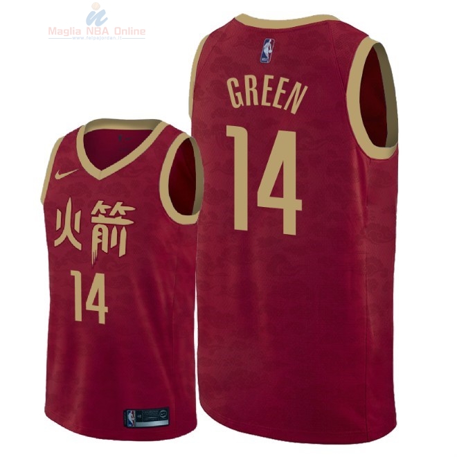 Acquista Maglia NBA Nike Houston Rockets #14 Gerald Green Nike Rosso Città 2018-19