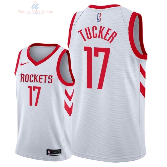 Acquista Maglia NBA Nike Houston Rockets #17 P.J. Tucker Bianco Association 2018