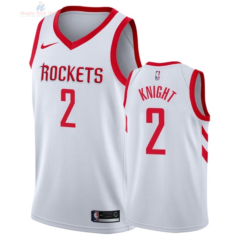 Acquista Maglia NBA Nike Houston Rockets #2 Brandon Knight Bianco Association 2018