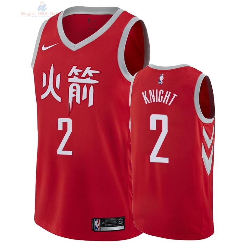 Acquista Maglia NBA Nike Houston Rockets #2 Brandon Knight Nike Rosso Città 2018