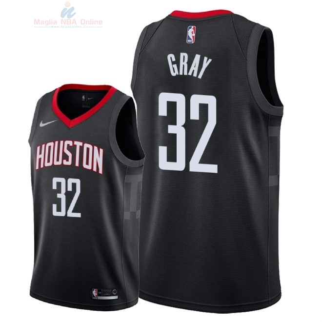 Acquista Maglia NBA Nike Houston Rockets #32 Rob Gray Nero Statement 2018