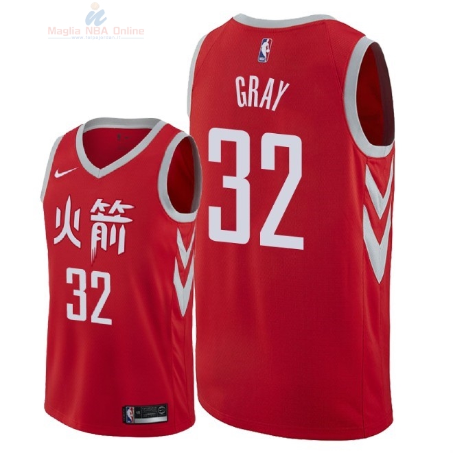 Acquista Maglia NBA Nike Houston Rockets #32 Rob Gray Nike Rosso Città 2018