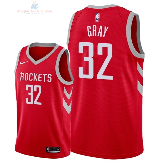 Acquista Maglia NBA Nike Houston Rockets #32 Rob Gray Rosso Icon 2018