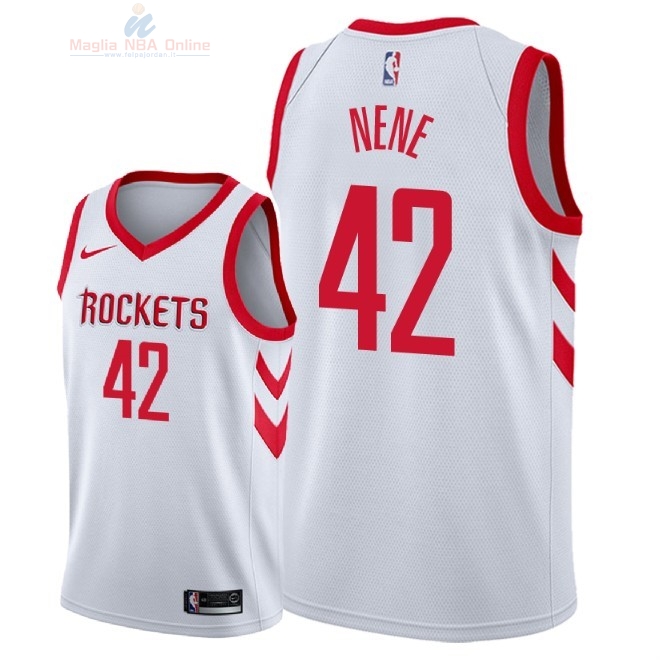 Acquista Maglia NBA Nike Houston Rockets #42 Nene Bianco Association 2018