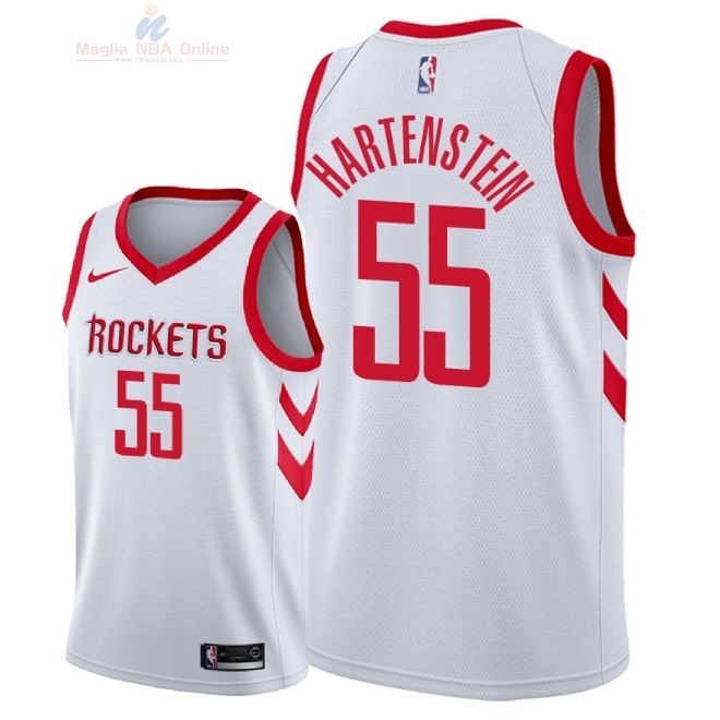 Acquista Maglia NBA Nike Houston Rockets #55 Isaiah Hartenstein Bianco Association 2018
