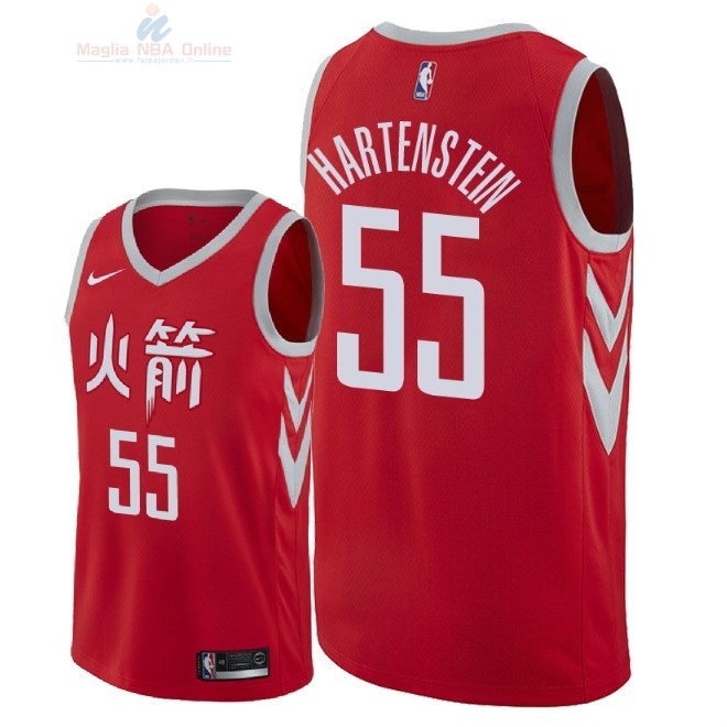 Acquista Maglia NBA Nike Houston Rockets #55 Isaiah Hartenstein Nike Rosso Città 2018