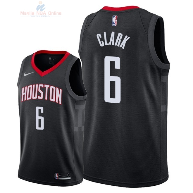 Acquista Maglia NBA Nike Houston Rockets #6 Gary Clark Nero Statement 2018