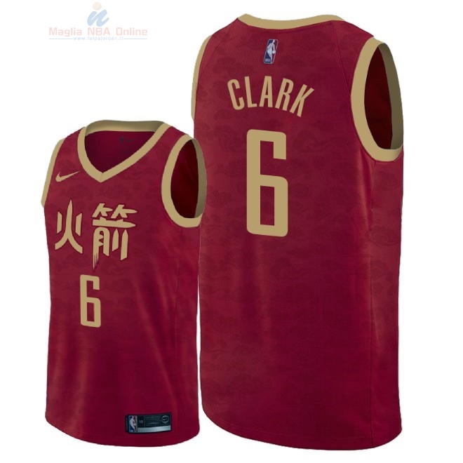 Acquista Maglia NBA Nike Houston Rockets #6 Gary Clark Nike Rosso Città 2018-19