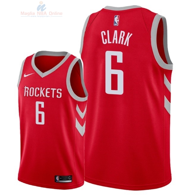 Acquista Maglia NBA Nike Houston Rockets #6 Gary Clark Rosso Icon 2018