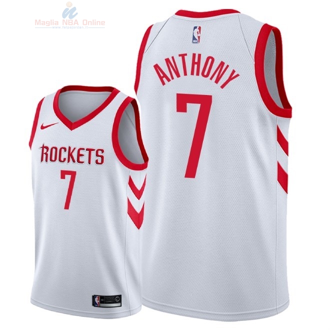 Acquista Maglia NBA Nike Houston Rockets #7 Carmelo Anthony Bianco Association 2018