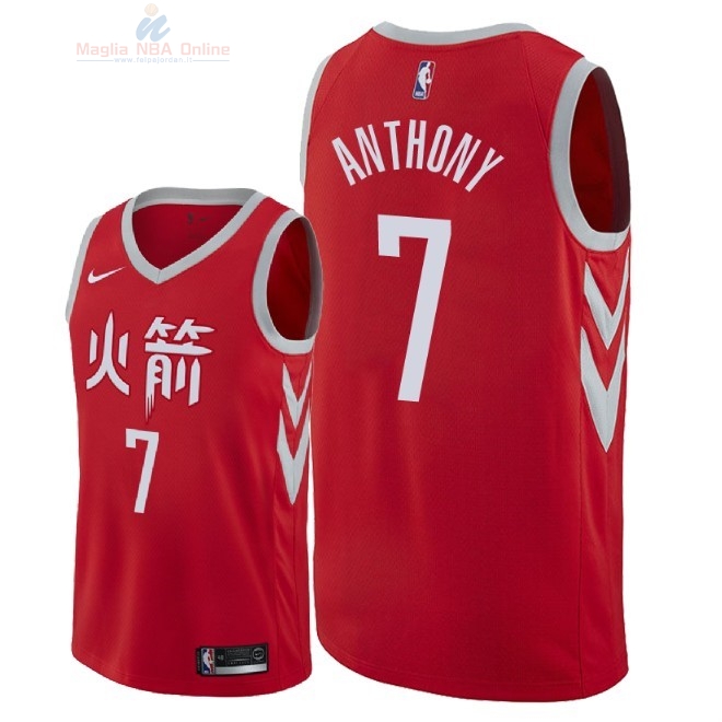 Acquista Maglia NBA Nike Houston Rockets #7 Carmelo Anthony Nike Rosso Città 2018