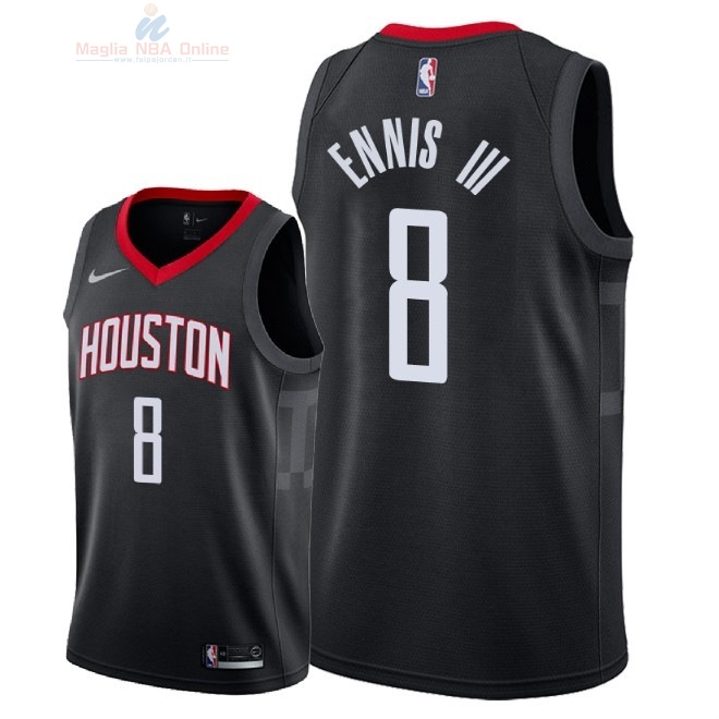 Acquista Maglia NBA Nike Houston Rockets #8 James Ennis III Nero Statement 2018