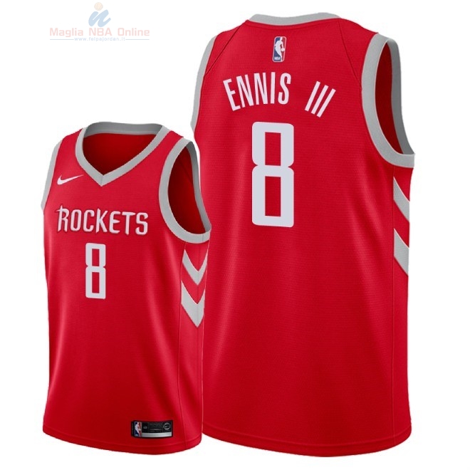Acquista Maglia NBA Nike Houston Rockets #8 James Ennis III Rosso Icon 2018