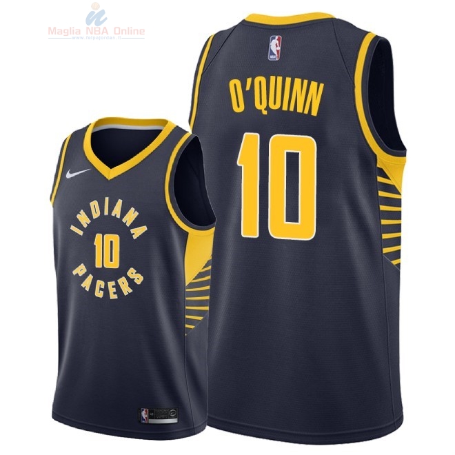 Acquista Maglia NBA Nike Indiana Pacers #10 Kyle O'Quinn Marino Icon 2018-19