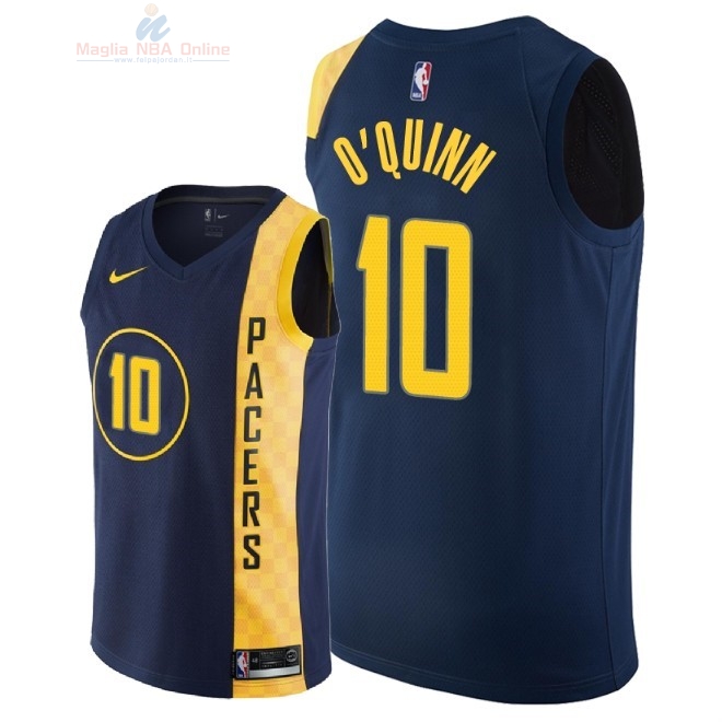 Acquista Maglia NBA Nike Indiana Pacers #10 Kyle O'Quinn Nike Marino Città 2018-19