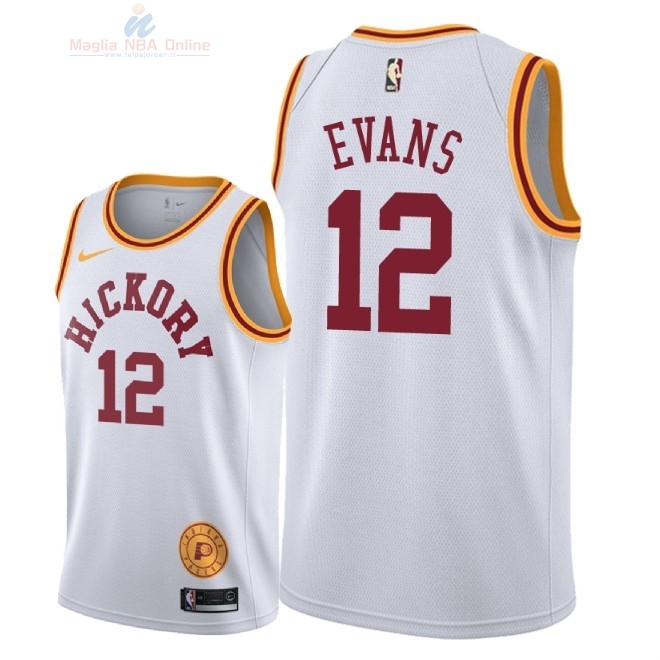 Acquista Maglia NBA Nike Indiana Pacers #12 Tyreke Evans Retro Bianco 2018-19