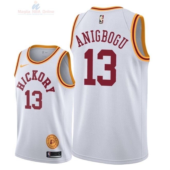 Acquista Maglia NBA Nike Indiana Pacers #13 Ike Anigbogu Retro Bianco 2018