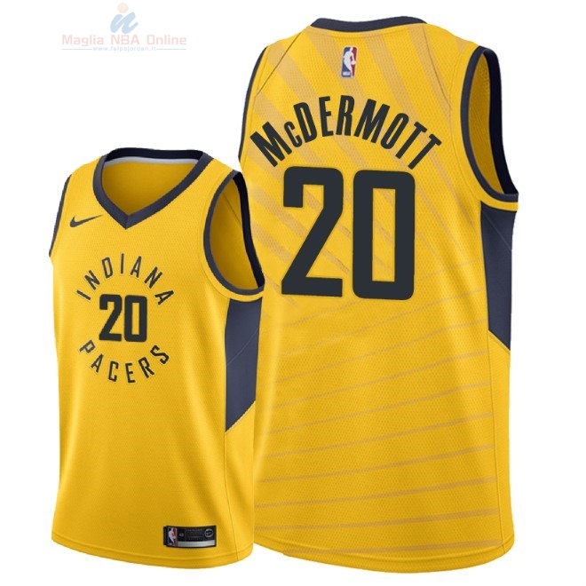 Acquista Maglia NBA Nike Indiana Pacers #20 Doug McDermott Giallo Statement 2018-19