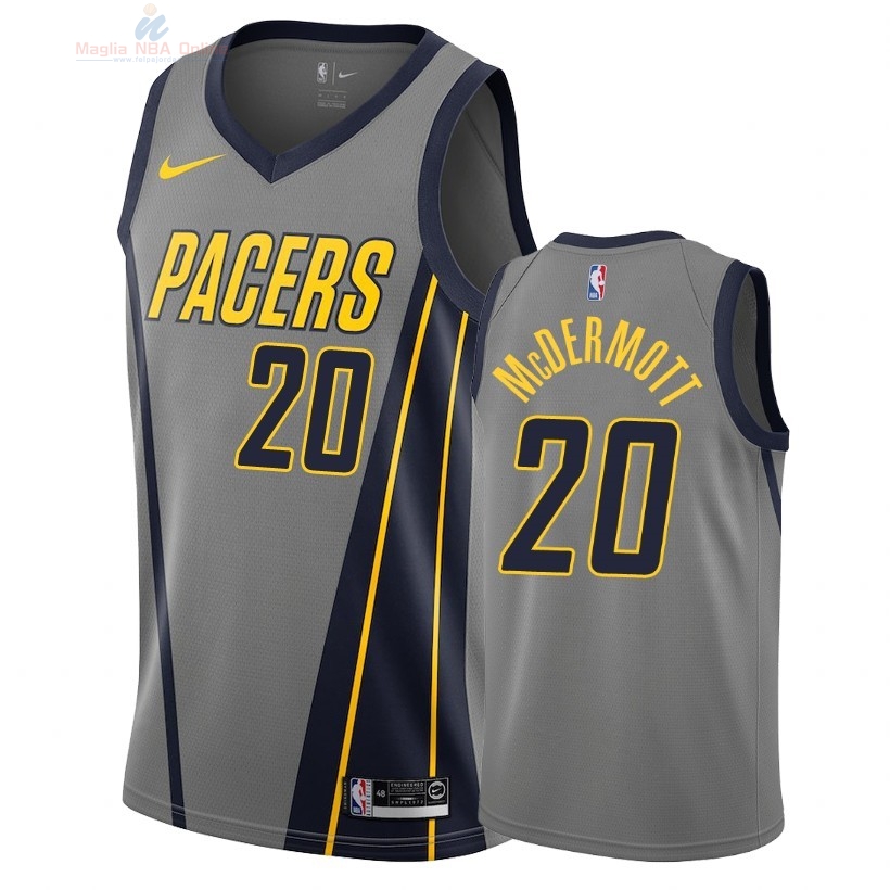 Acquista Maglia NBA Nike Indiana Pacers #20 Doug McDermott Nike Grigio Città 2018-19