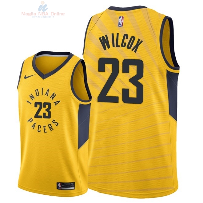 Acquista Maglia NBA Nike Indiana Pacers #23 C.J. Wilcox Giallo Statement 2018-19
