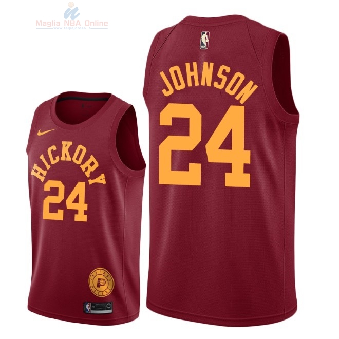 Acquista Maglia NBA Nike Indiana Pacers #24 Alize Johnson Nike Retro Granate 2018-19